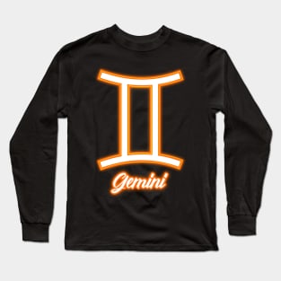 gemini zodiac sign Long Sleeve T-Shirt